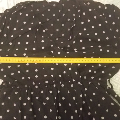 Maxi dress black polka dot like new, medium, cotton summer