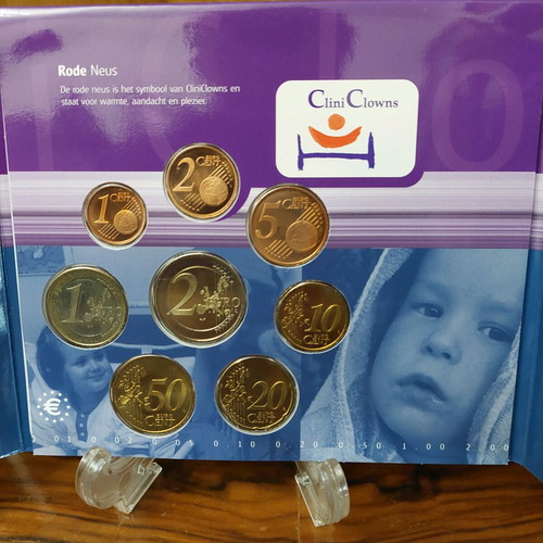 Netherlands 1999 Euro Coin Set Triptych Clini Clowns new
