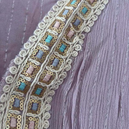Achilleas Accessories kaftan, purple lilac with embroidery