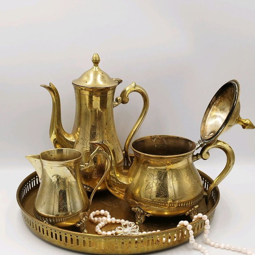 EPNS silver plated English tea and coffee set used