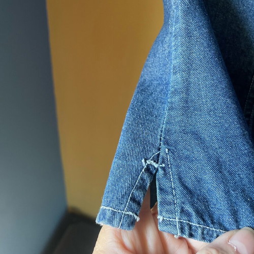 Denim shirt like new, short sleeve, blue, Greek made