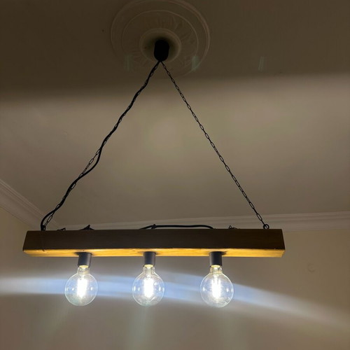 Vintage ceiling light new with warm light bulbs