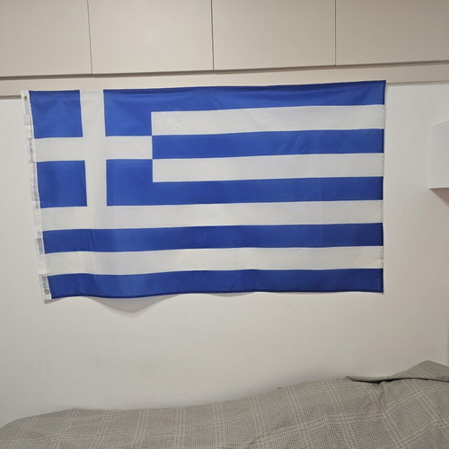 Ελληνική σημαία πολυεστερική νάιλον με κρίκους 150x90cm καινούργια