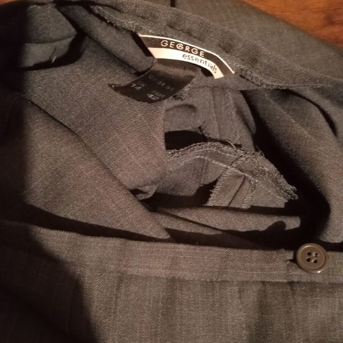 George Essentials pants UK 14 EUR 42, like new, grey with subtle white lines