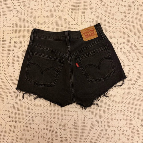 Levi's 501 black denim shorts like new
