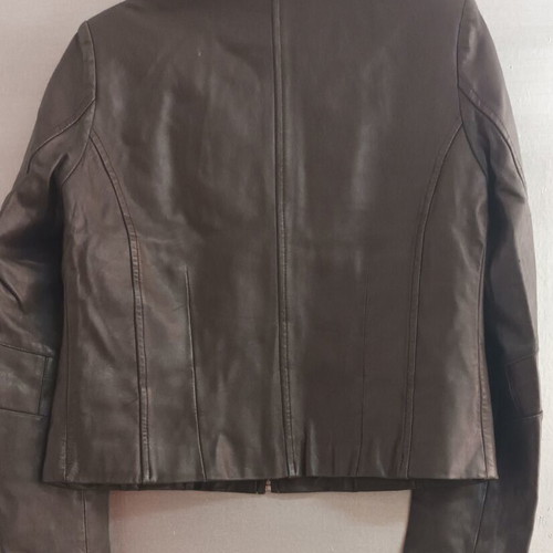 Verdi leather jacket used, dark brown, size L
