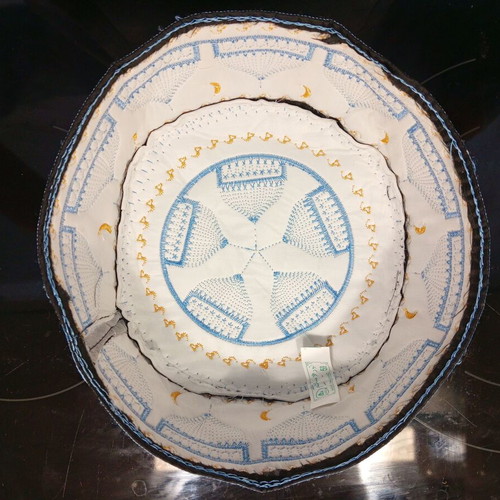 Tatar Hat from Kazan New, Machine Embroidery, Size 59