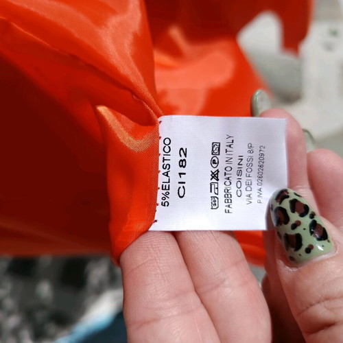 Suit set unused, orange, size S/M, made in Italy