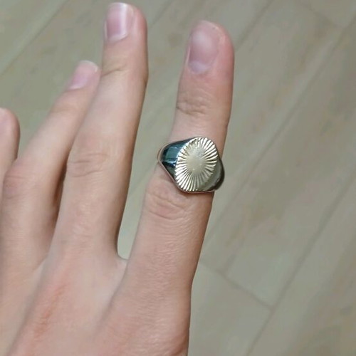 Gray ring used for pinky finger