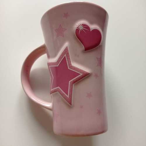 Large mug London Museum Madam Tussauds pink used