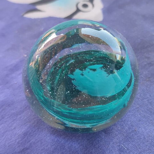 Crystal ball with blue waves new