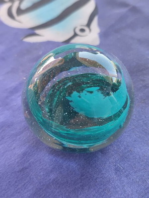Crystal ball with blue waves new