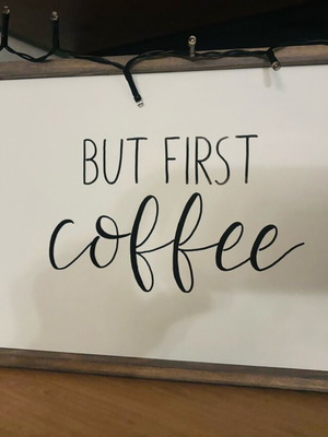 Χειροποίητη ξύλινη πινακίδα Whatwoodyousay σαν καινούργιο