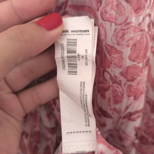 Pink Woman women's shirt like new, pink multicolor, size M
