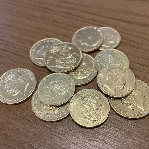 Gold-Plated Half Pound England New - George V