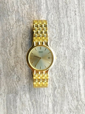 Seiko 5Y39-6090 Quartz watch new, gold tone