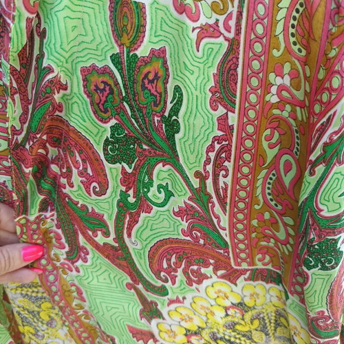 Boho kimono art silk 100% one size new, colorful