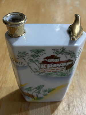 Uguisu Tokkuri Japanese singing sake carafe used