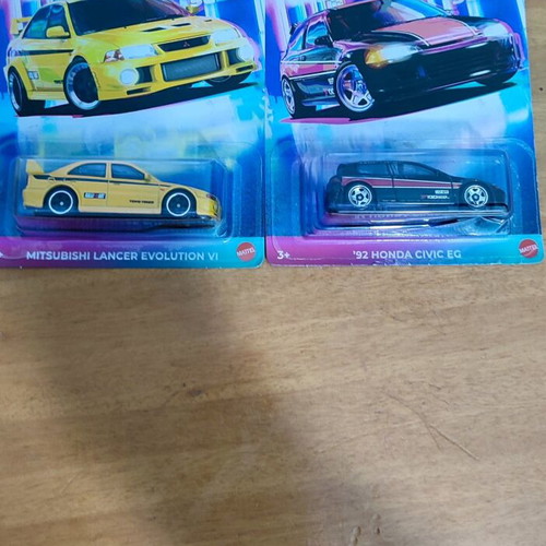 Hot Wheels Mitsubishi Lancer Evolution VI and Honda Civic EG new