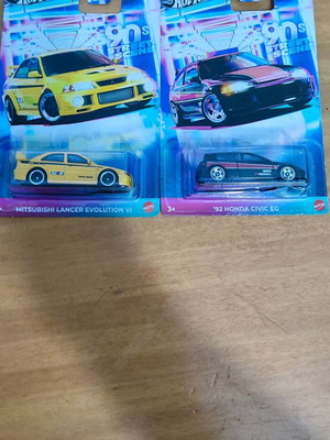 Hot Wheels Mitsubishi Lancer Evolution VI and Honda Civic EG new