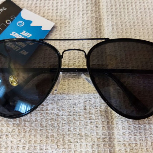 Solo-Solis NDL6253 sunglasses new, black finish, aviator style