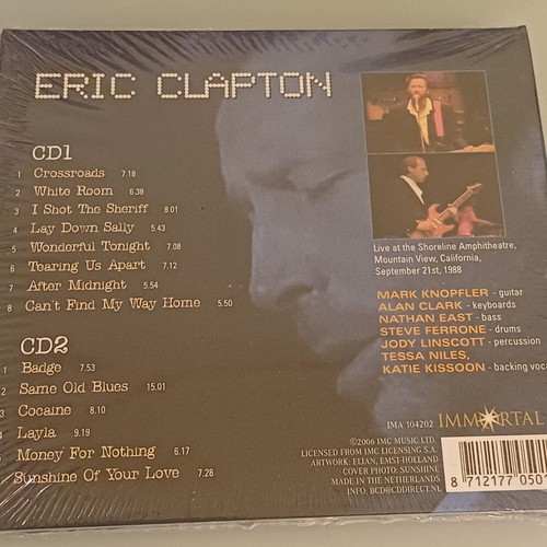 Eric Clapton After Midnight Live 2CD new, rock