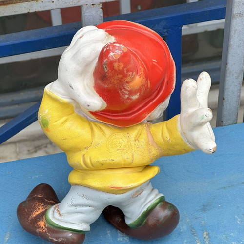 Vintage Bully West Germany Disney Grumpy rubber figure used