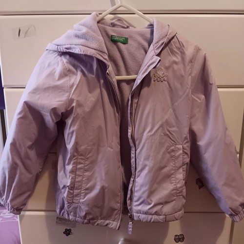 Benetton windbreaker jacket for girls, like new, purple