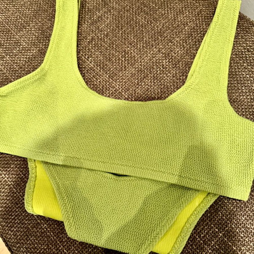 Bikini set Stefania Frangista new, lime green, crinkle texture