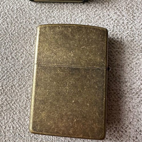 Zippo oil lighter used, windproof Antique Brass 28994