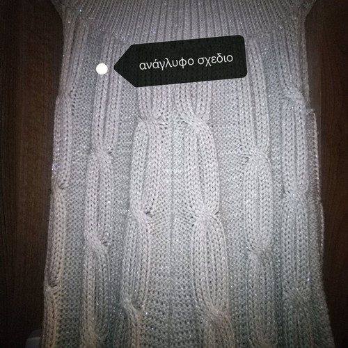 Sleeveless knitted dress like new, silver, Rodi