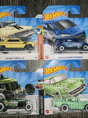 Hot Wheels Max Steel set with '57 Chevy, Ford Performance Supervan 4 and '64 Chevy Chevelle SS new