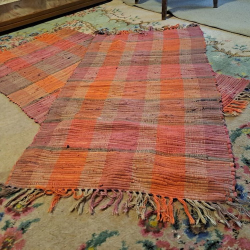 Cotton rag rugs like new, 122x70 cm