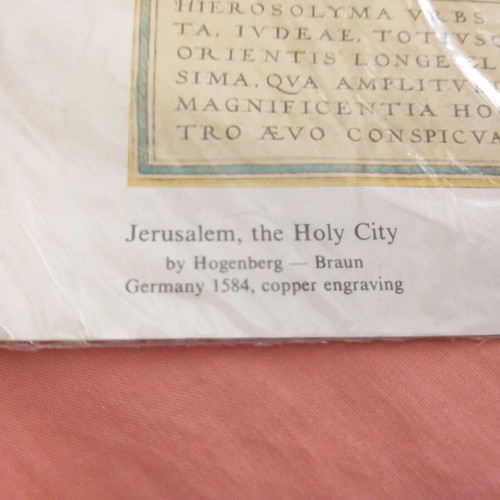 Copy of Jerusalem Map by Hogenberg - Braun like new