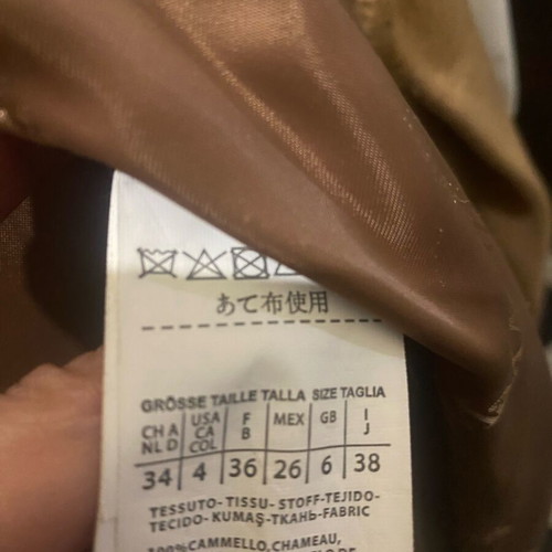 Max Mara Manuela Icon coat like new, size IT38, 100% camel hair wool