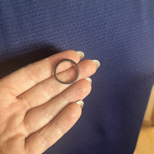 Wooden ring like new, brown wedding band
