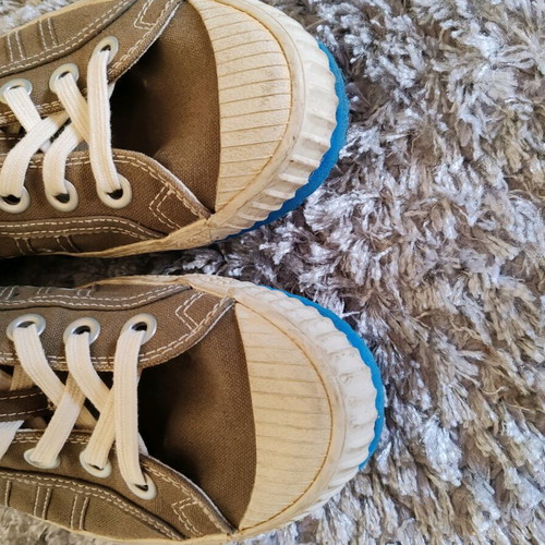 Diesel canvas shoes used, size 41, beige and green