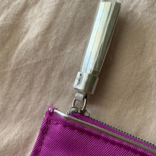 Clinique waterproof purple toiletry bag with silver details new