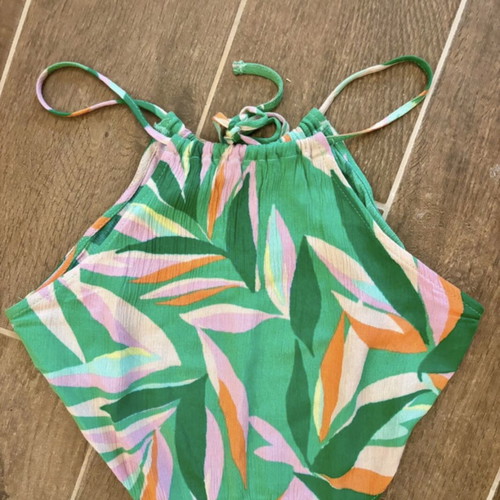 Maxi dress Stradivarius like new, colorful green, back tie