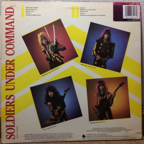 Stryper Soldiers Under Command βινύλιο μεταχειρισμένο, metal