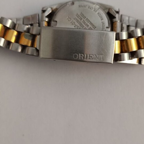Orient women's wristwatch used, quartz, gold bracelet