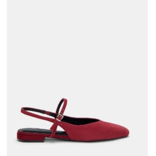 Pull & Bear leather slingback ballerinas, size 39, red