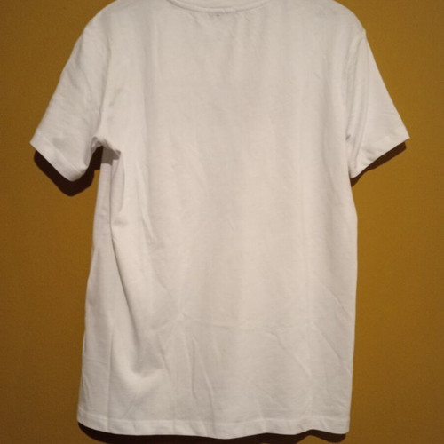 Stradivarius T-shirt S oversized white with colorful design and sequins new