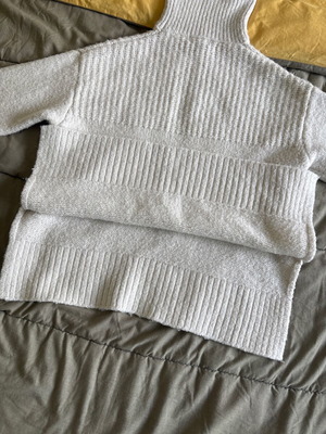 Mango Polo Turtleneck Sweater White Size S Like New
