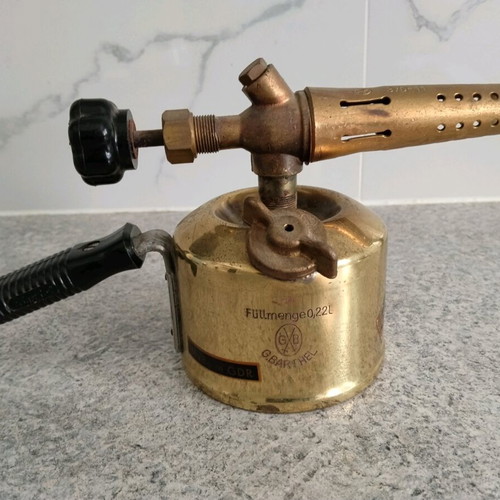 Collectible G. Barthel Gasoline Blowtorch used, Made in GDR