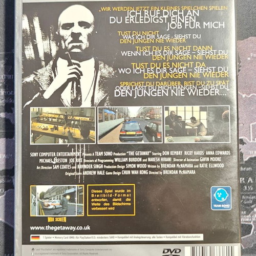 The Getaway PS2 game used, PlayStation 2