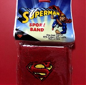 SUPERMAN RED SPORT SWEAT WRIST BAND DC COMICS NEW