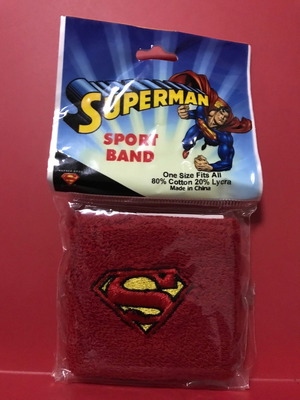 Superman Red Sport Sweat Wrist Band new DC Comics