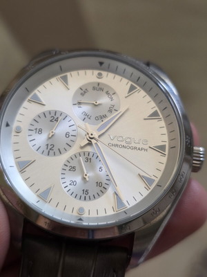Vogue Trooper 550922 men's watch new with leather strap and stainless steel