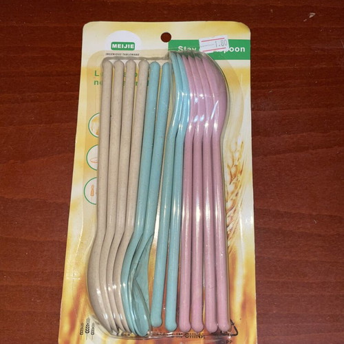 Meljie multicolored reusable spoon set